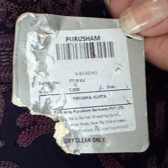 NWT Men’s Indian Wedding Sherwani Embroidered Navy Blue & Purples Size 40 - Picture 3 of 7